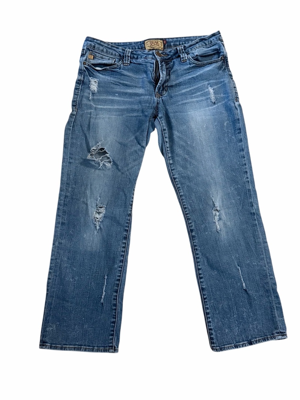 Dear John Women’s Mid Rise Distressed Medium Wash Denim Jeans Sz 31 GUC